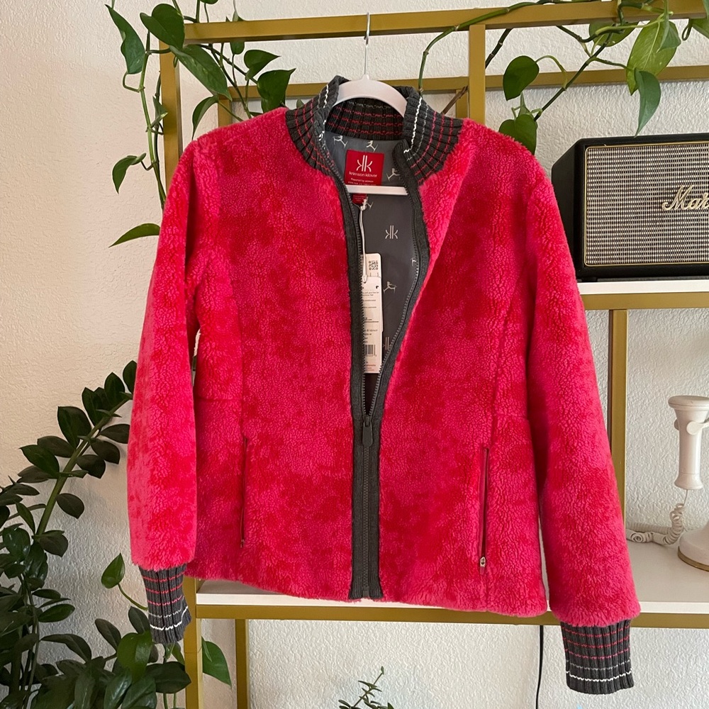 Krimson Klover Vibrant Pink Teddy Jacket